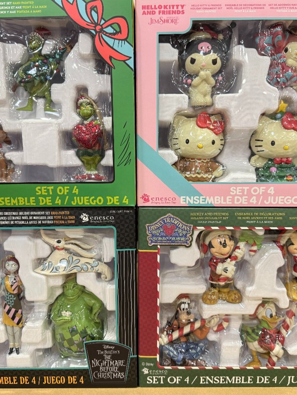 New Holiday Ornaments by Jim Shore, Set of 4 (4 packs)